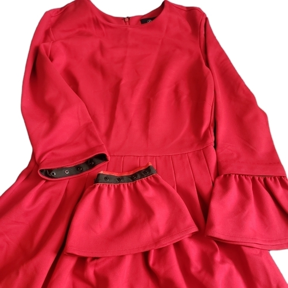 PINK Tartan Bell Sleeve Vogue Dress - Picture 11 of 11